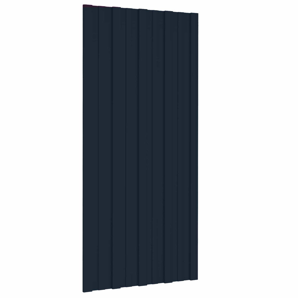 Dachpaneel 12 pcs Anthrazit 100 x 45 cm Verzinkter Stahl