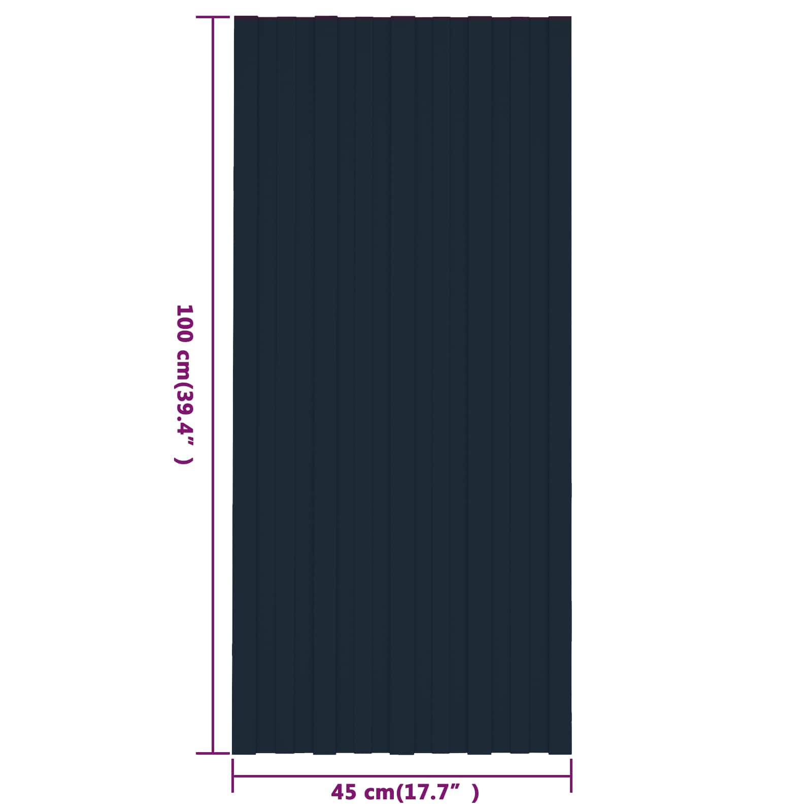 Dachpaneel 12 pcs Anthrazit 100 x 45 cm Verzinkter Stahl