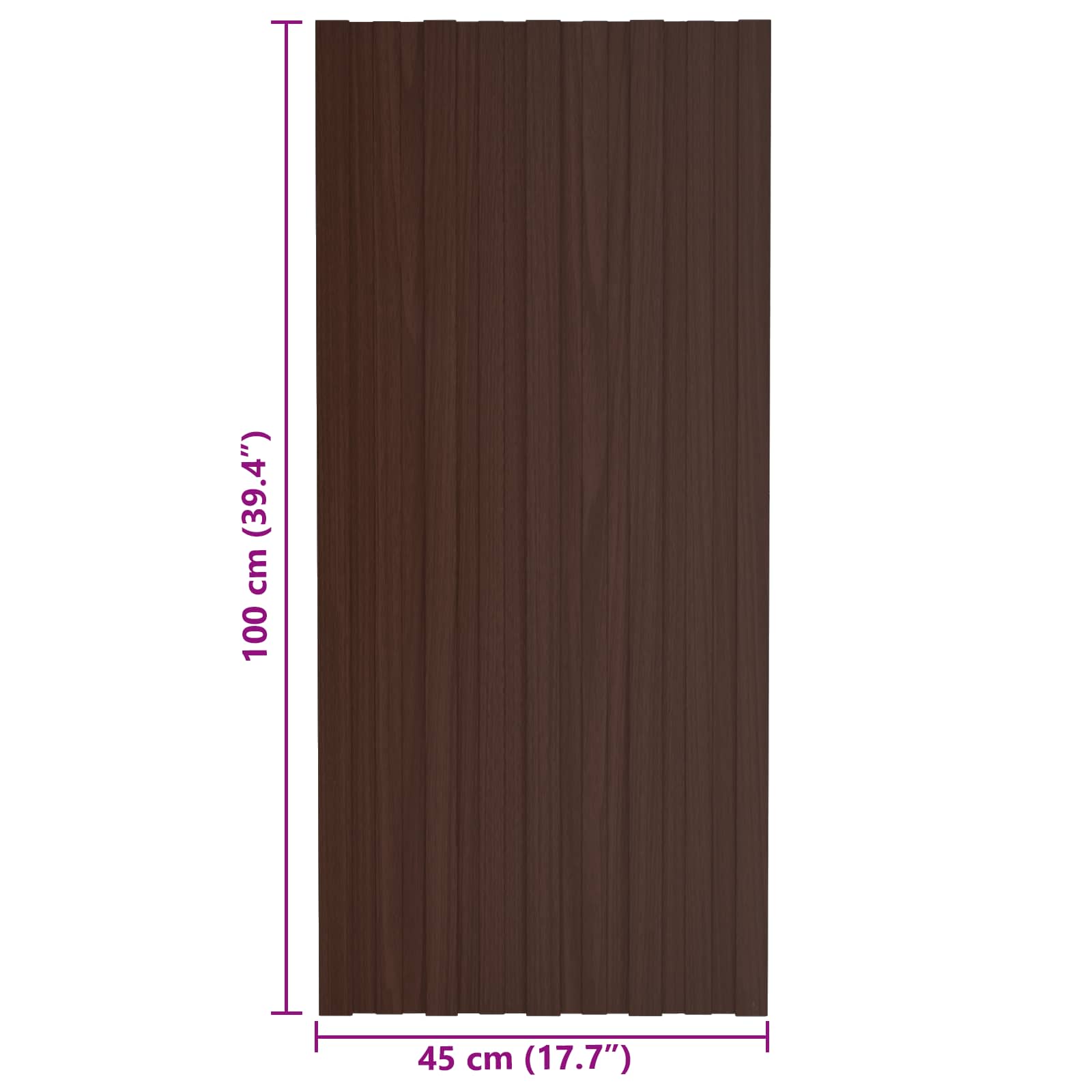 Dachpaneel 12 pcs Braun 100 x 45 cm Verzinkter Stahl