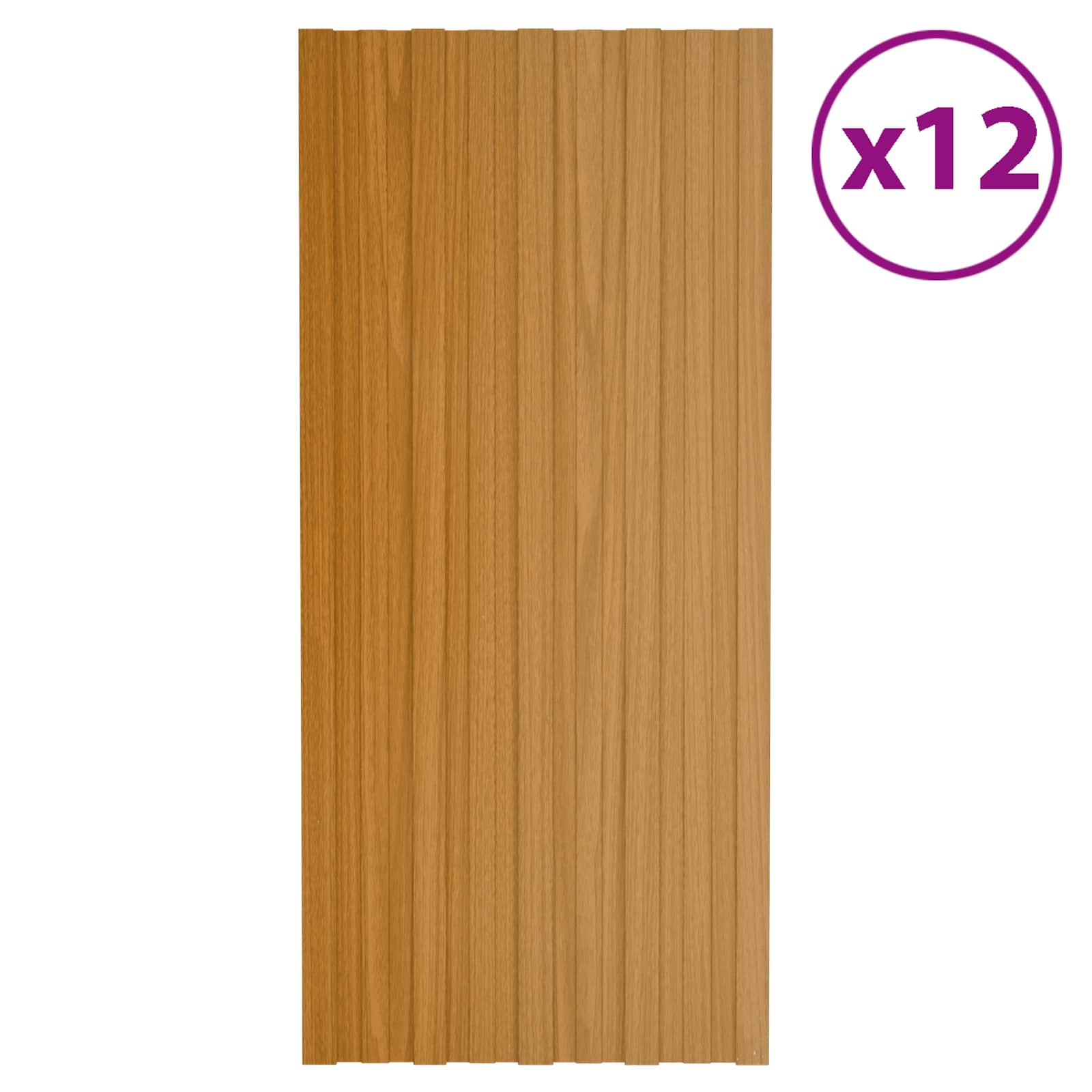 Dachpaneel 12 pcs Natur 100 x 45 cm Verzinkter Stahl
