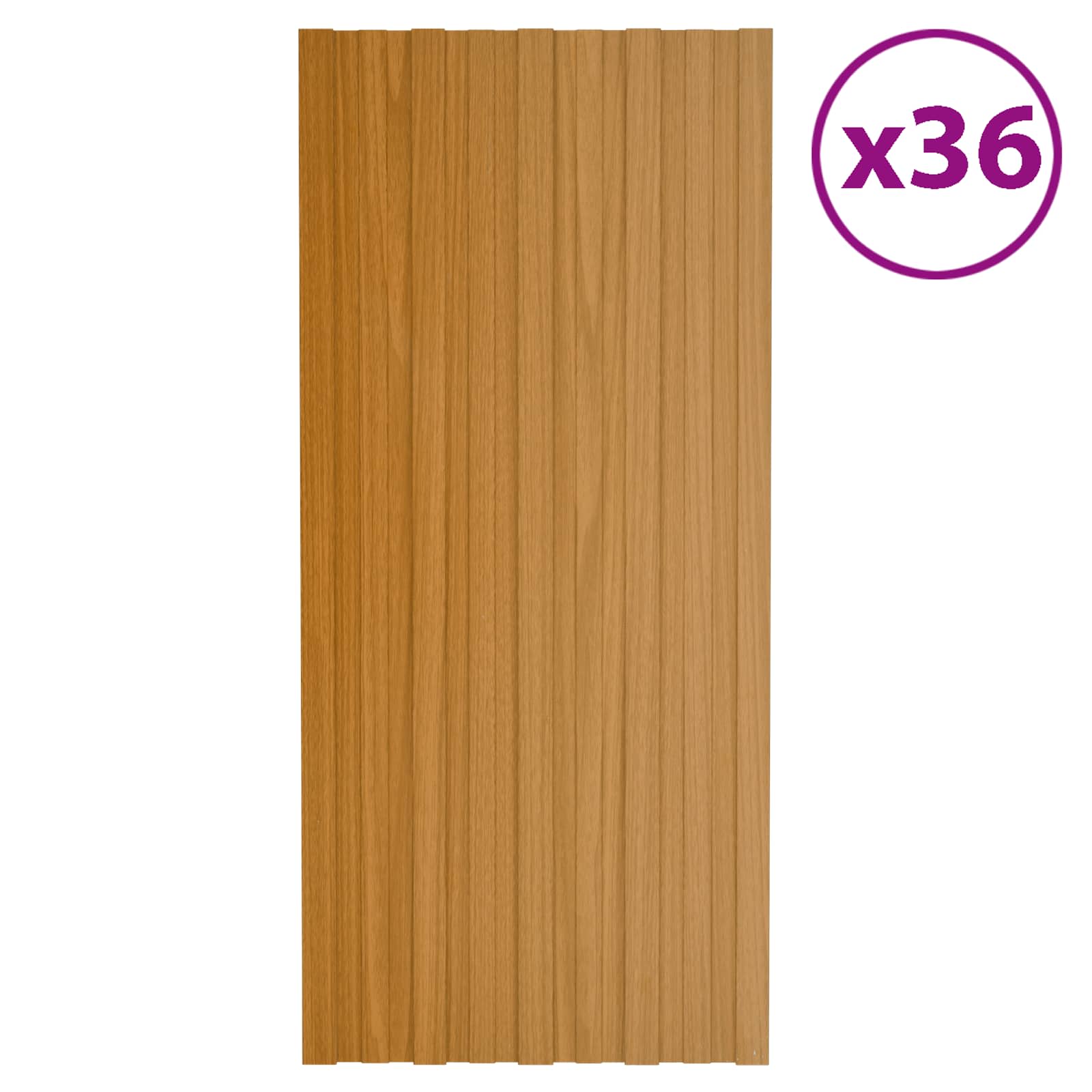 Dachpaneel 36 pcs Natur 100 x 45 cm Verzinkter Stahl