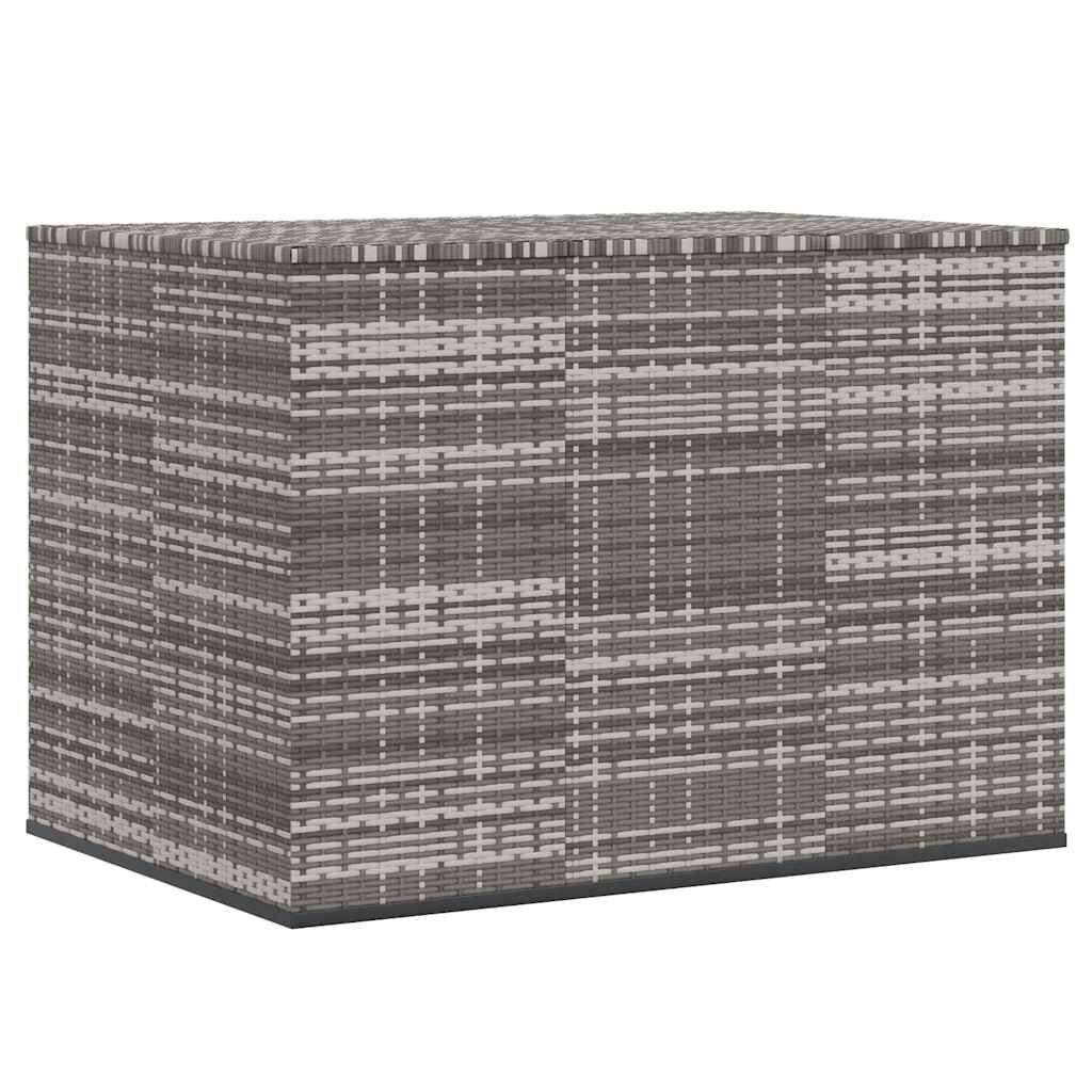 Garten-Kissenbox PE Rattan 145x100x103 cm Grau