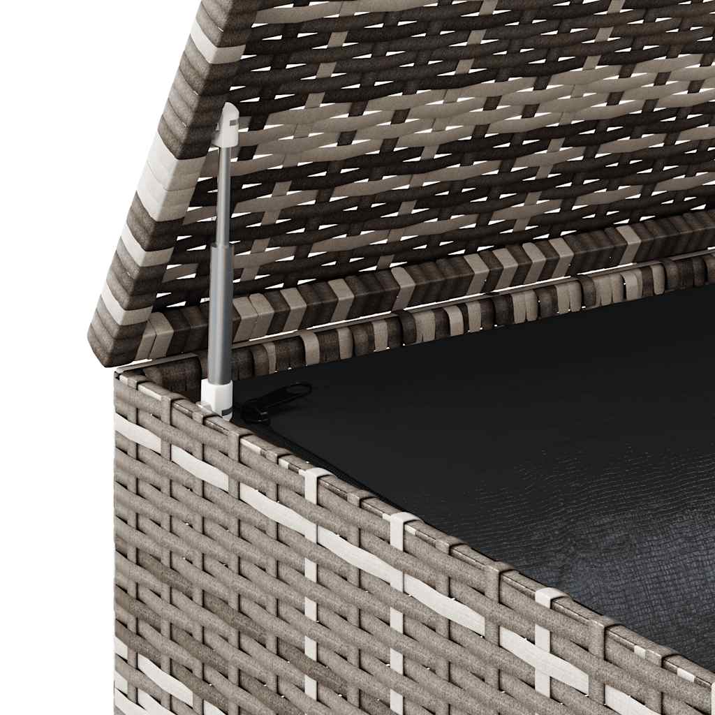 Garten-Kissenbox PE Rattan 145x100x103 cm Grau