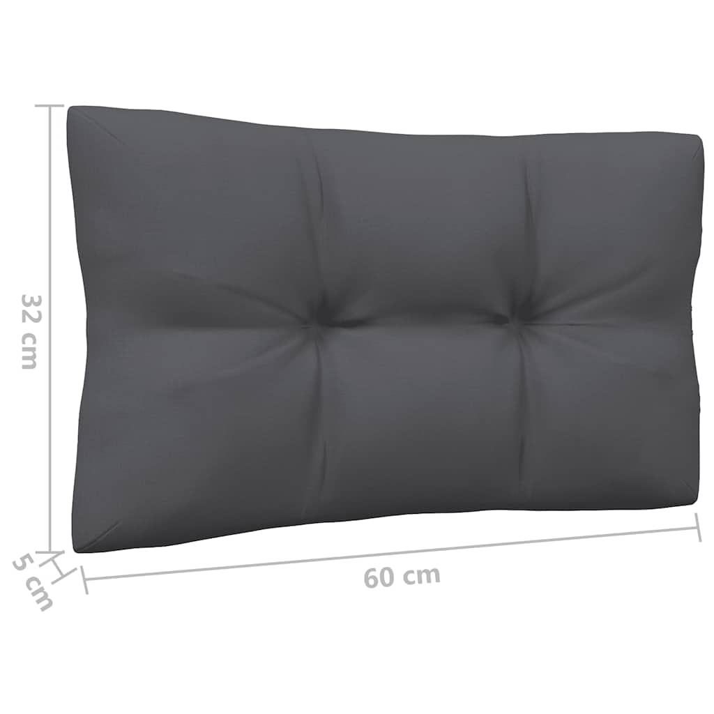Garten-Ecksofa mit Anthrazit Kissen Grau Massivholz Kiefer