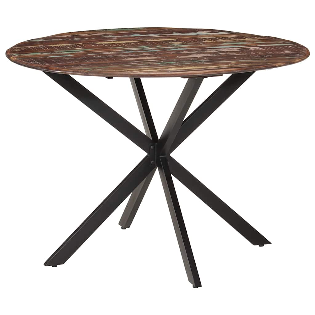 Esstisch Ø110x78 cm Altholz Massiv und Stahl
