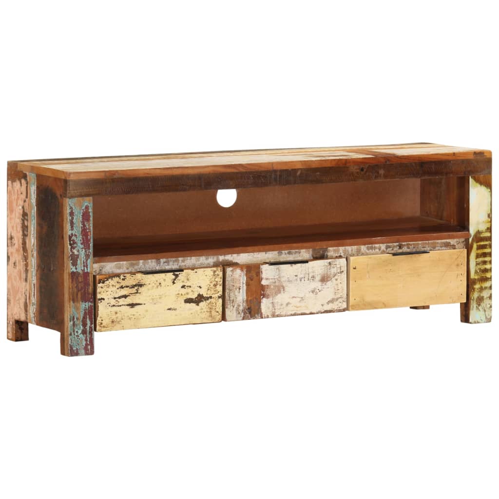 TV-Schrank 110x30x40 cm Altholz Massiv