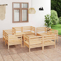 9-tlg. Garten-Lounge-Set Kiefer Massivholz