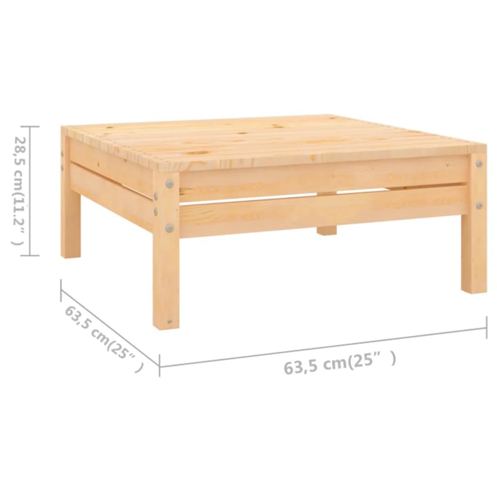8-tlg. Garten-Lounge-Set Massivholz Kiefer