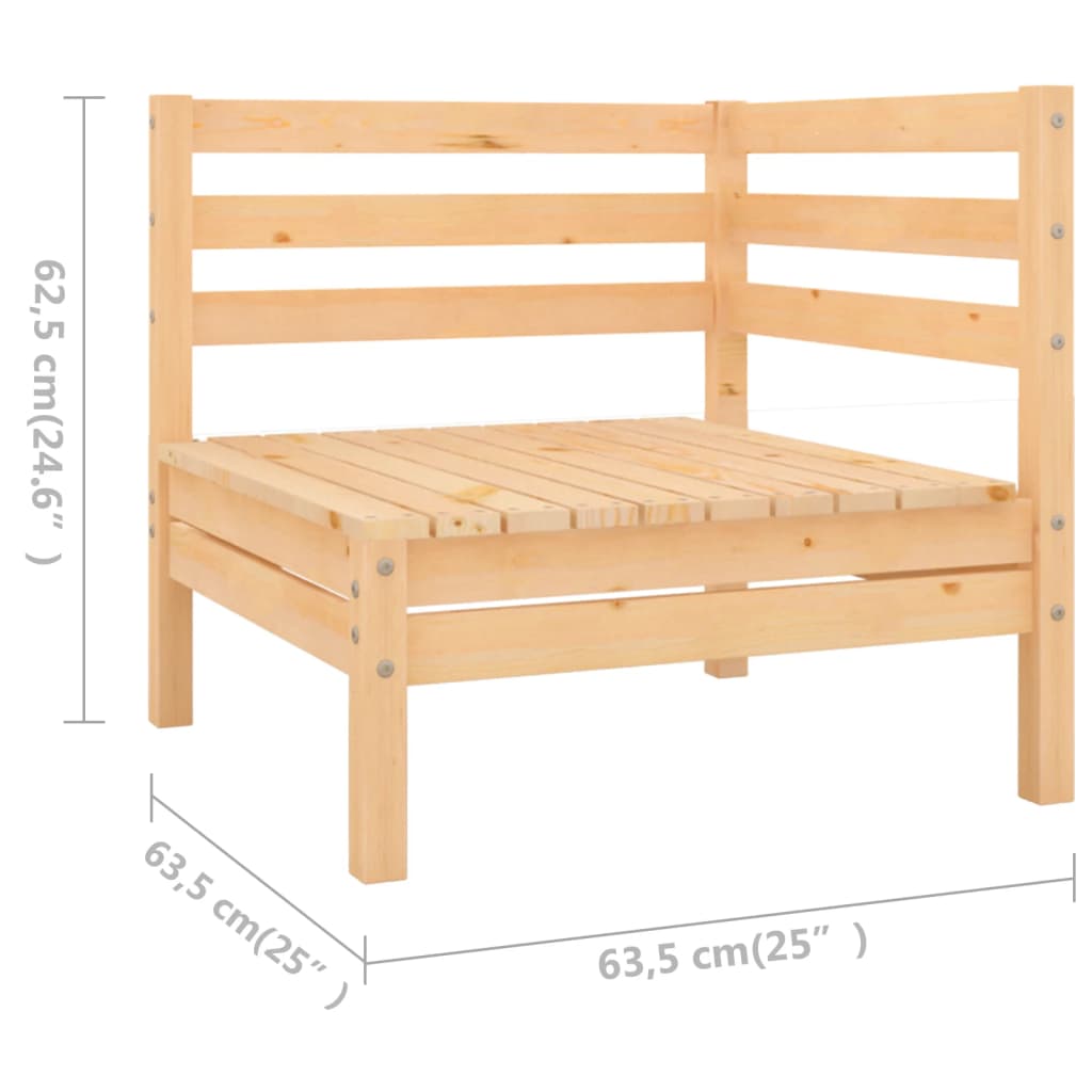 10-tlg. Garten-Lounge-Set Massivholz Kiefer