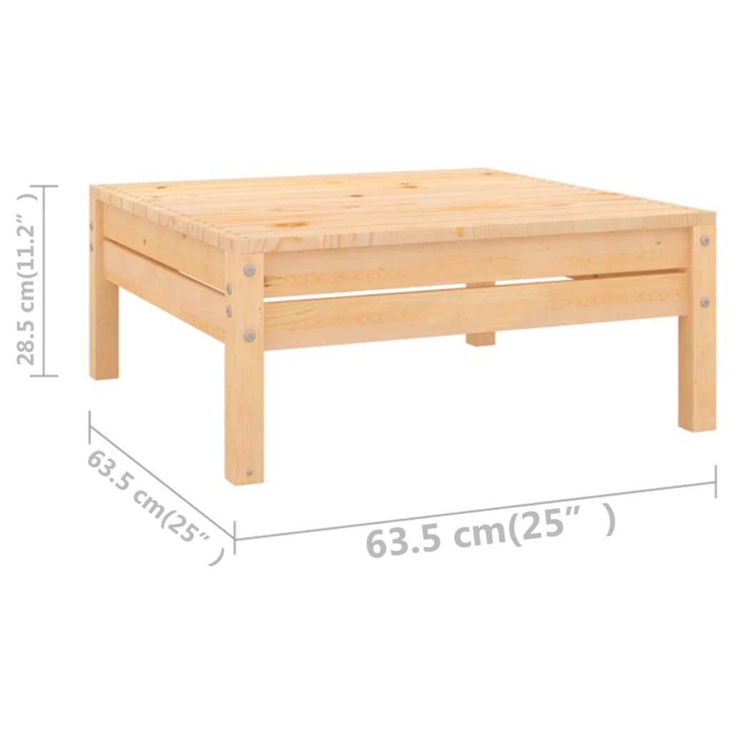 11-tlg. Garten-Lounge-Set Massivholz Kiefer