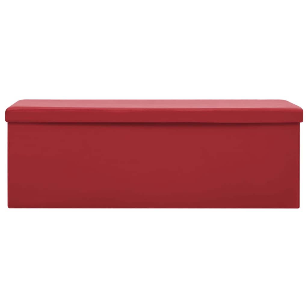 Faltbare Sitzbank mit Stauraum Weinrot PVC
