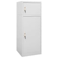 Sattelschrank Hellgrau 53x53x140 cm Stahl