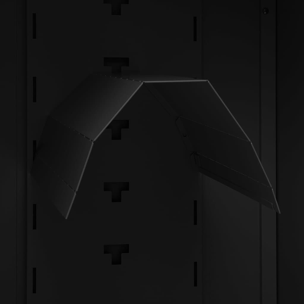 Sattelschrank Schwarz 53x53x140 cm Stahl