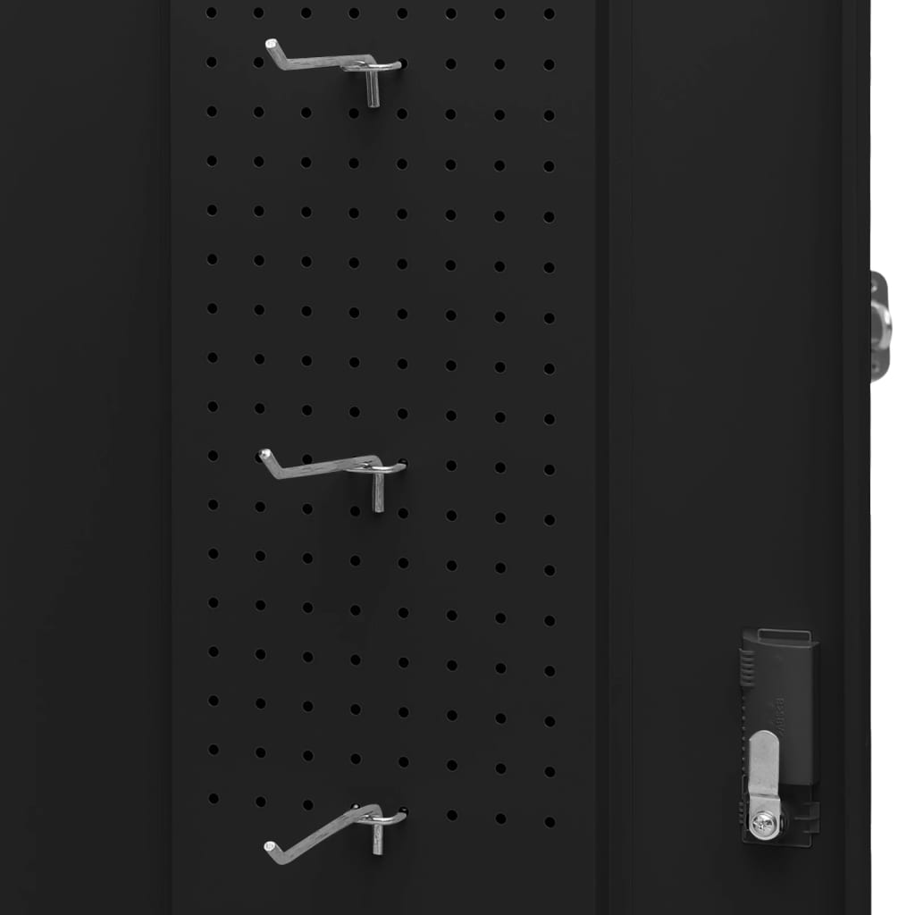 Sattelschrank Schwarz 53x53x140 cm Stahl