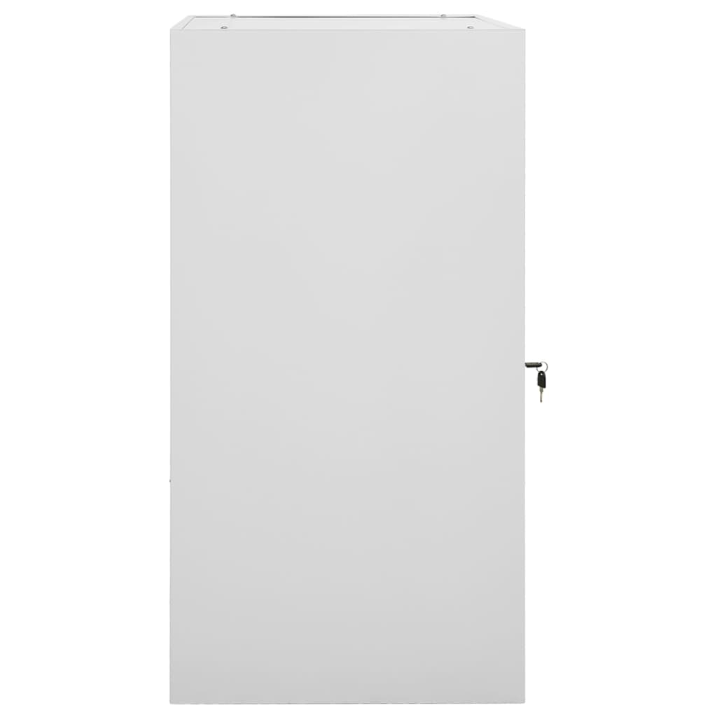 Sattelschrank Hellgrau 53x53x105 cm Stahl
