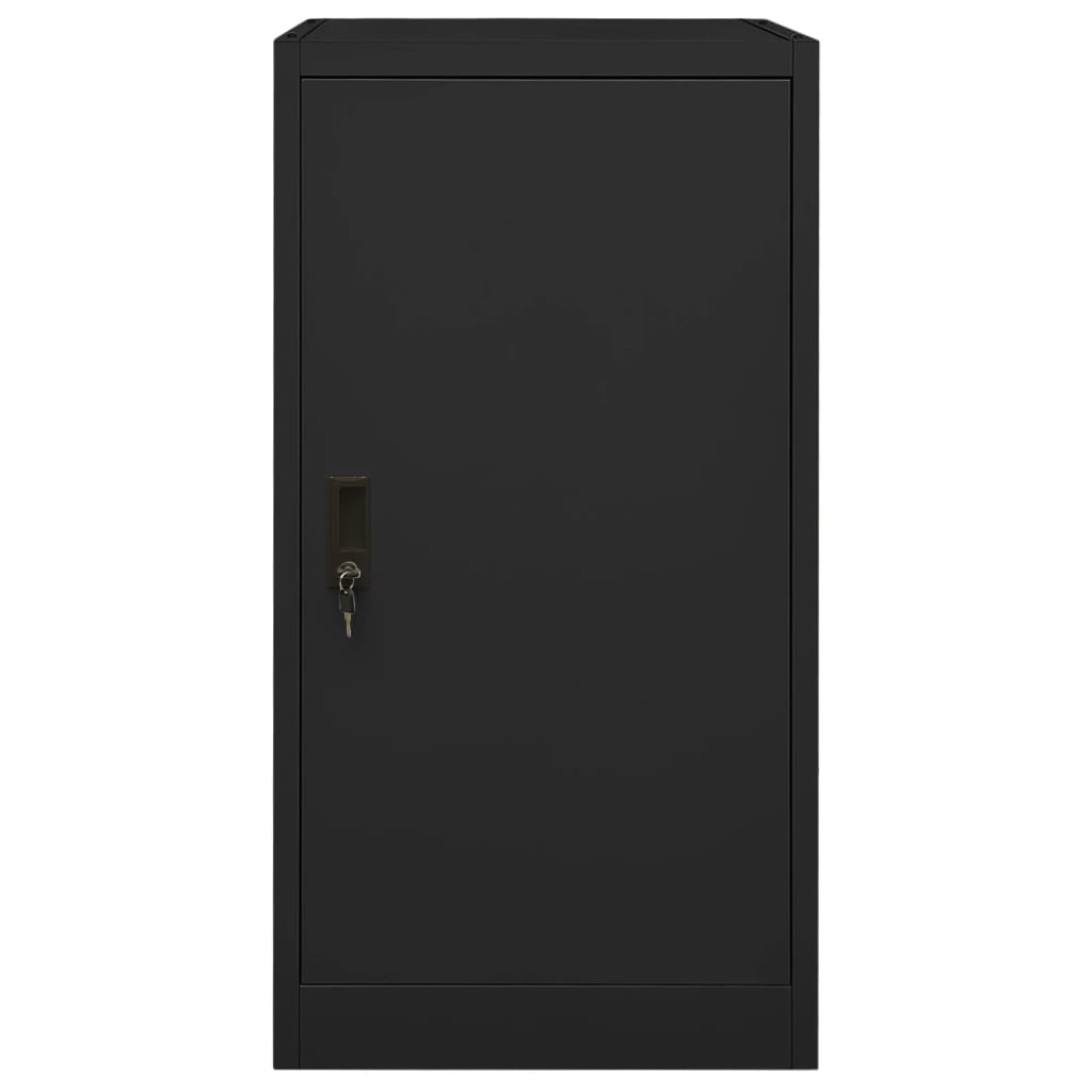 Sattelschrank Schwarz 53x53x105 cm Stahl
