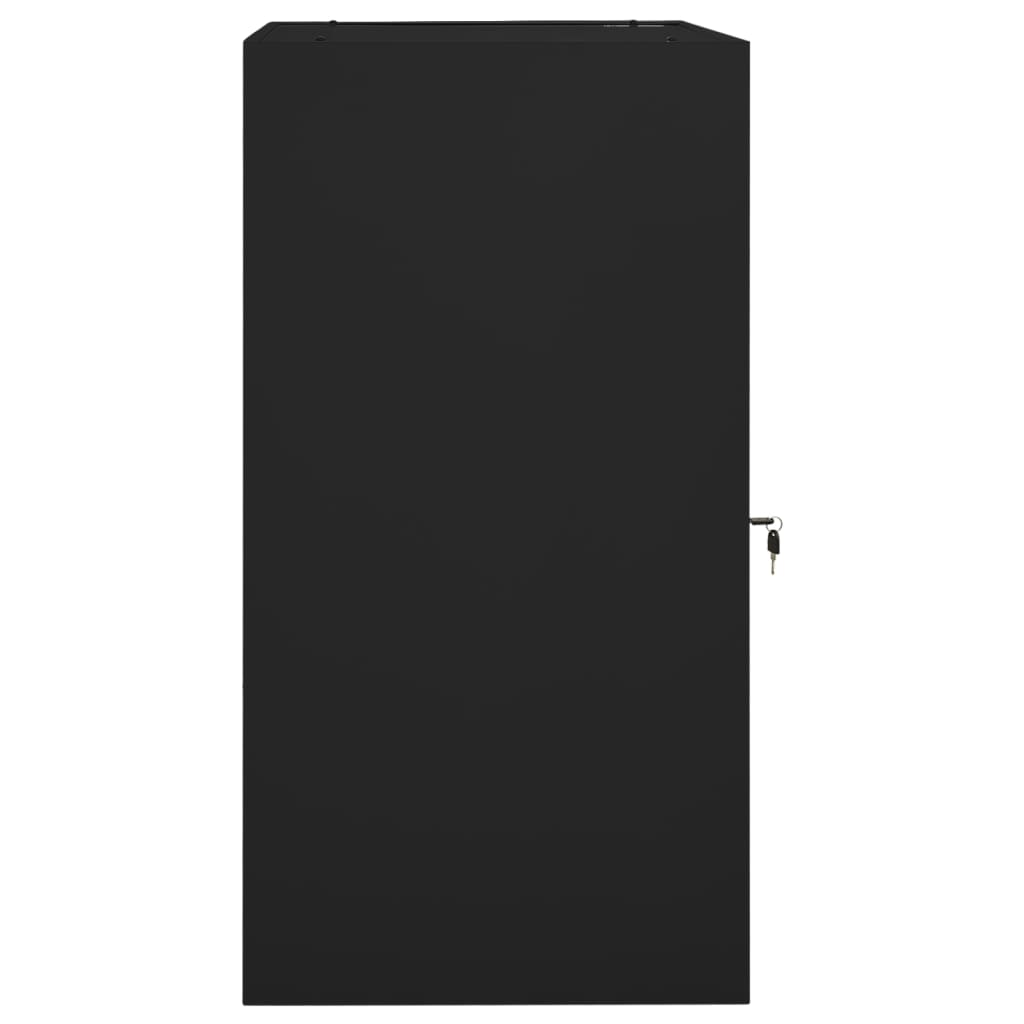 Sattelschrank Schwarz 53x53x105 cm Stahl