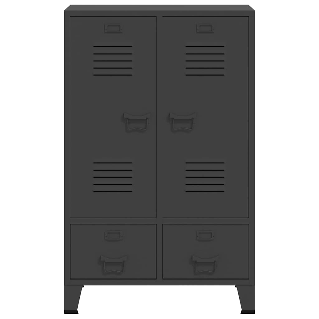 Kleiderschrank Industrie-Stil Anthrazit 67x35x107 cm Stahl