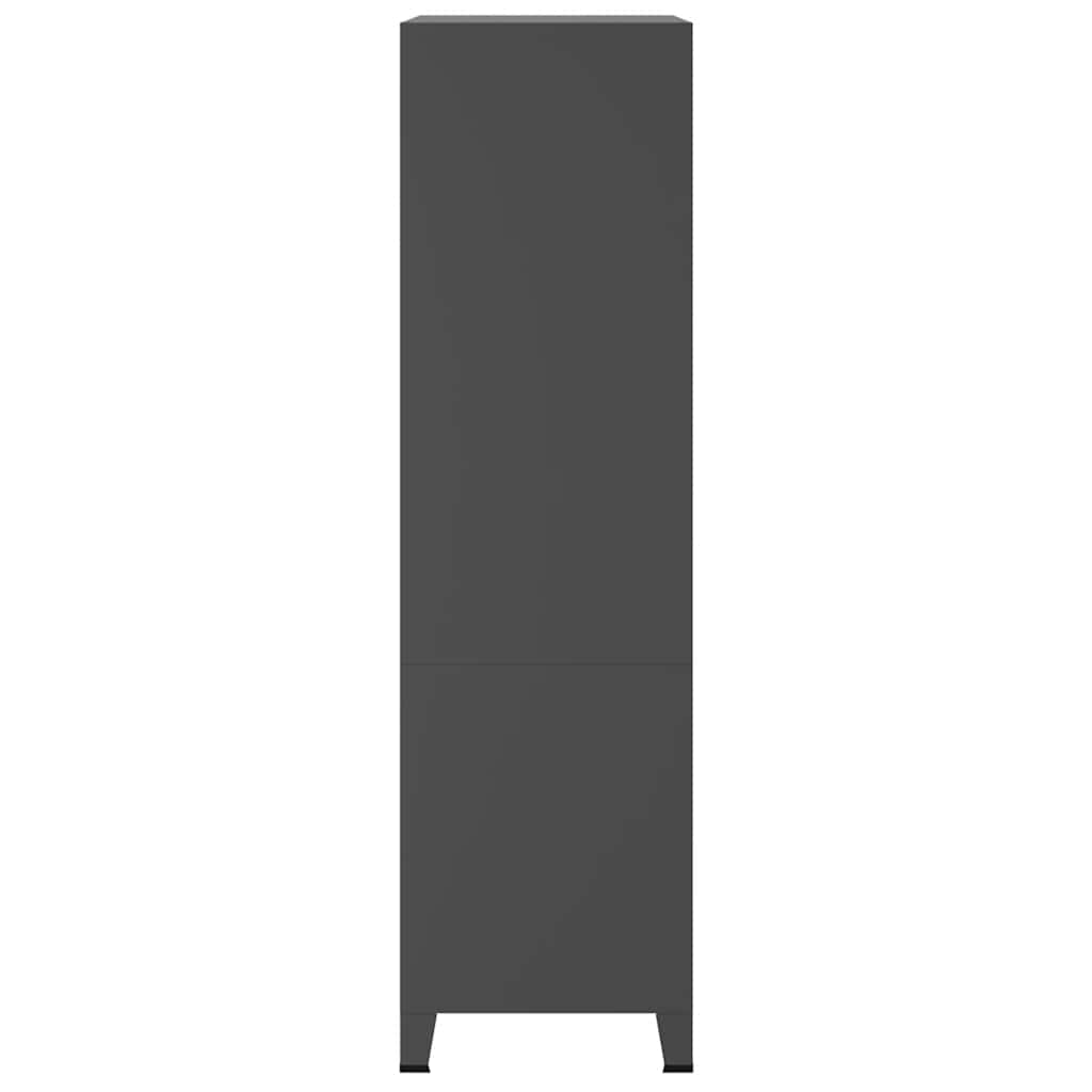 Industrial Kleiderschrank Anthrazit 90x50x180 cm Metall