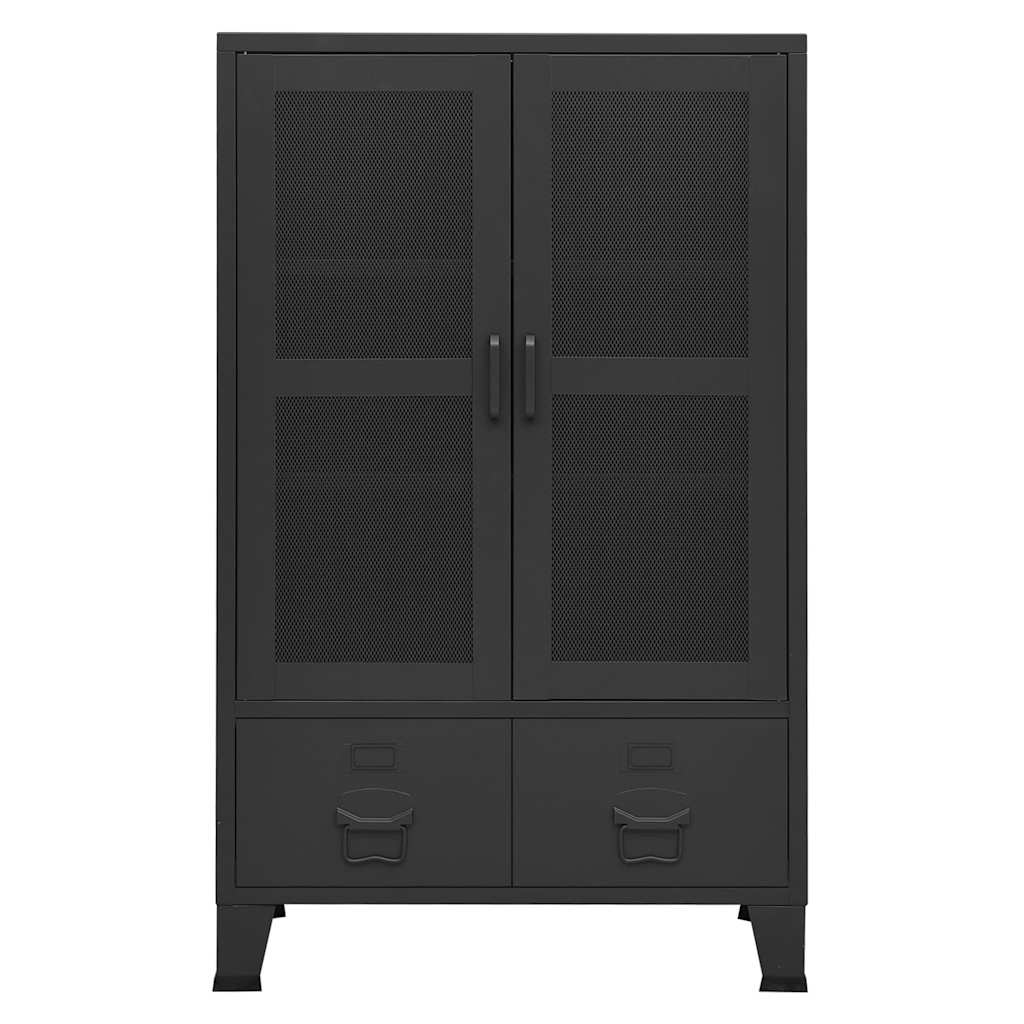 Lagerschrank Industrial Schwarz 70x40x115 cm Metall