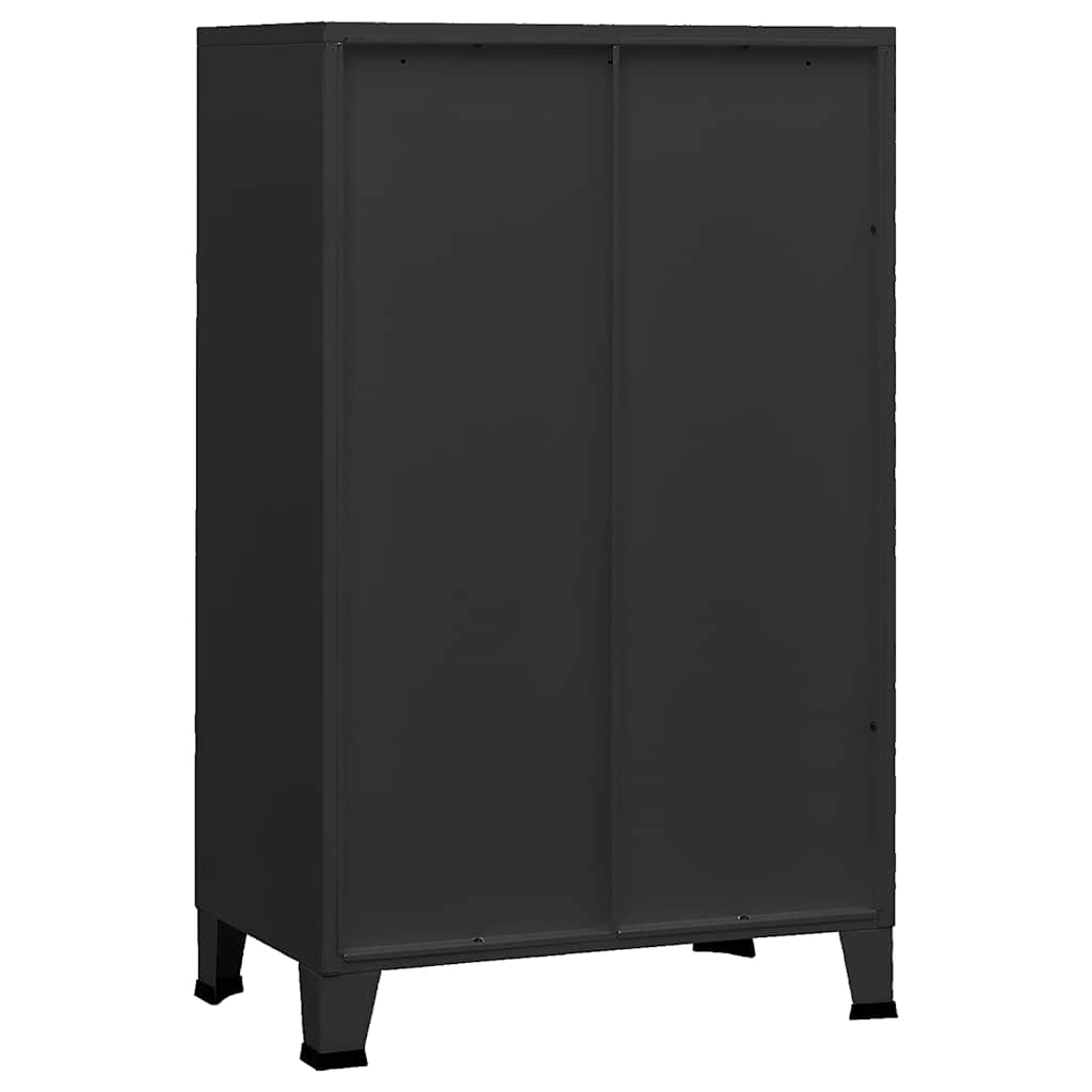 Lagerschrank Industrial Schwarz 70x40x115 cm Metall