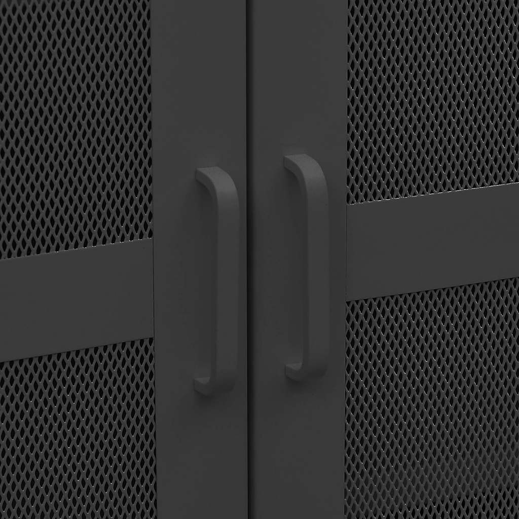 Lagerschrank Industrial Schwarz 70x40x115 cm Metall