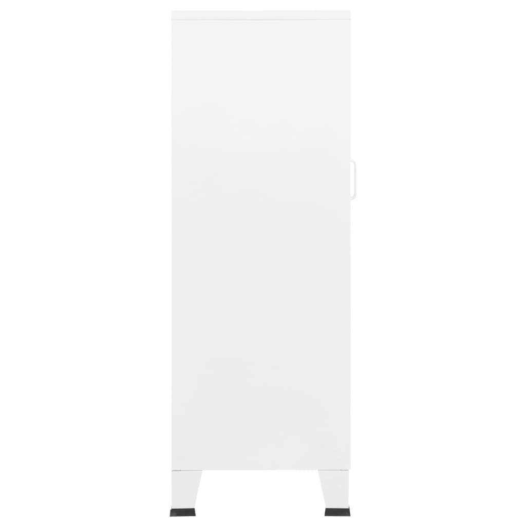 Lagerschrank Industrial Weiß 70x40x115 cm Metall