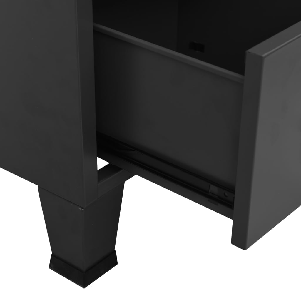 Lagerschrank Industrial Anthrazit 70x40x115 cm Metall