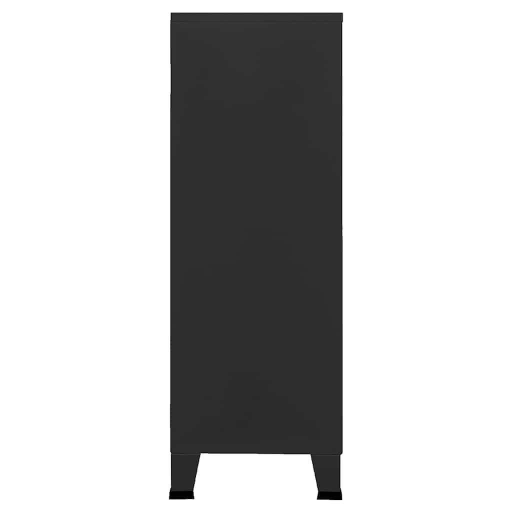 Lagerschrank Industrial Schwarz 75x40x115 cm Metall