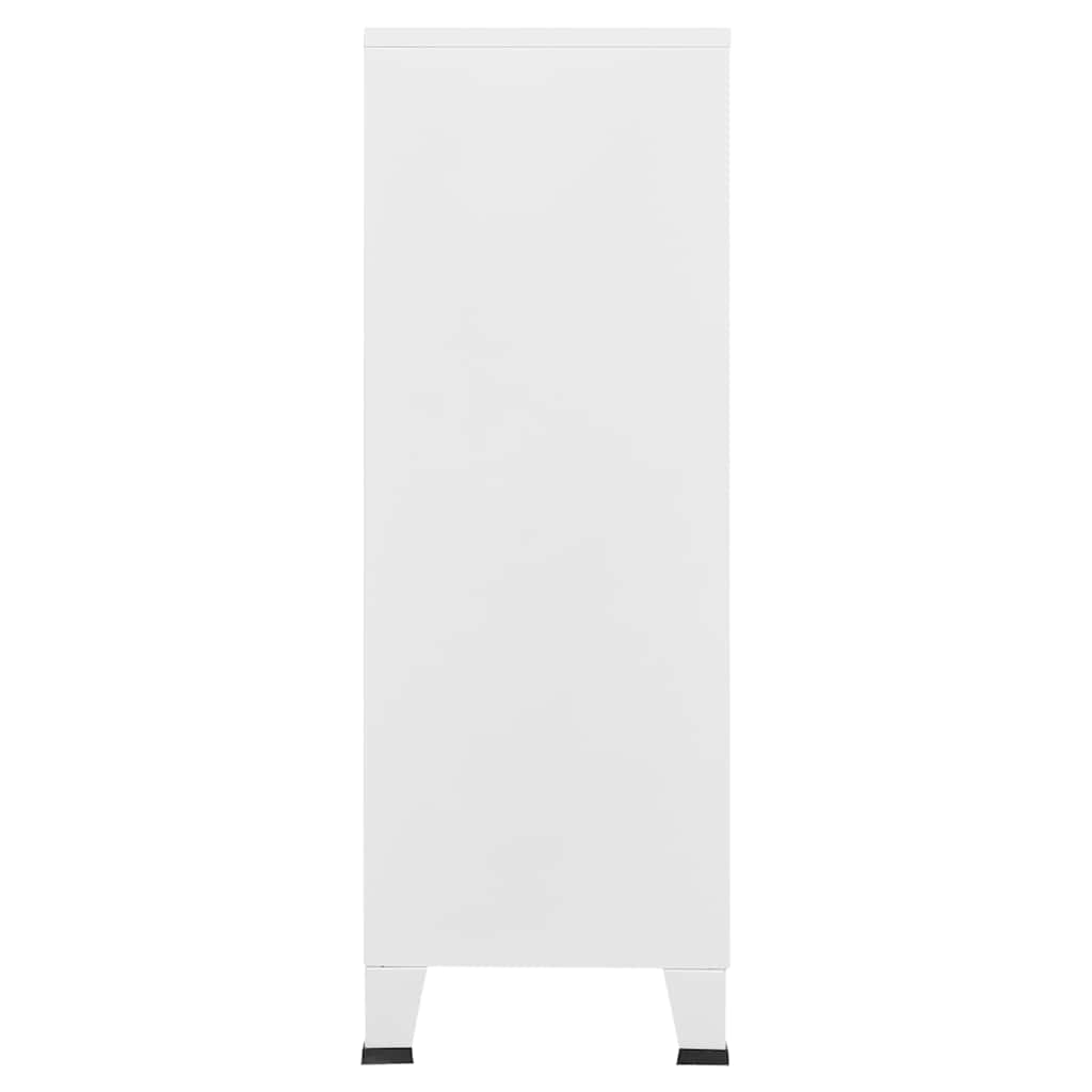 Lagerschrank Industrial Weiß 75x40x115 cm Metall