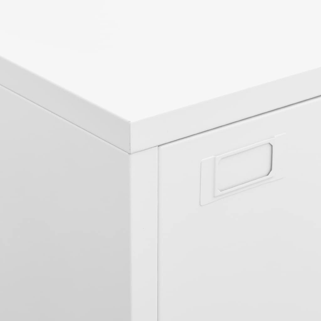 Lagerschrank Industrial Weiß 75x40x115 cm Metall