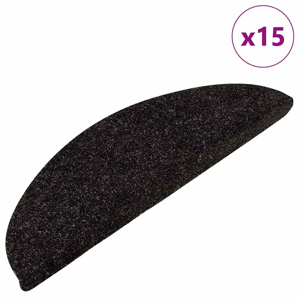 Stufenmatten Selbstklebend 15 Stk. 56x17x3 cm Anthrazit