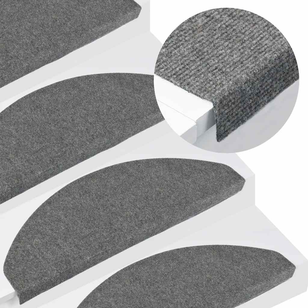 Stufenmatten Selbstklebend 15 Stk. 65x22,5x3,5 cm Grau