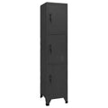 Schließfachschrank Anthrazit 38x45x180 cm Stahl