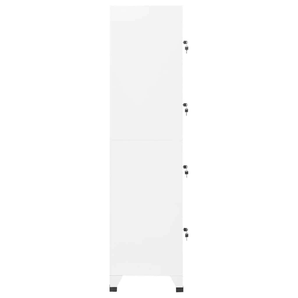 Schließfachschrank Weiß 38x45x180 cm Stahl