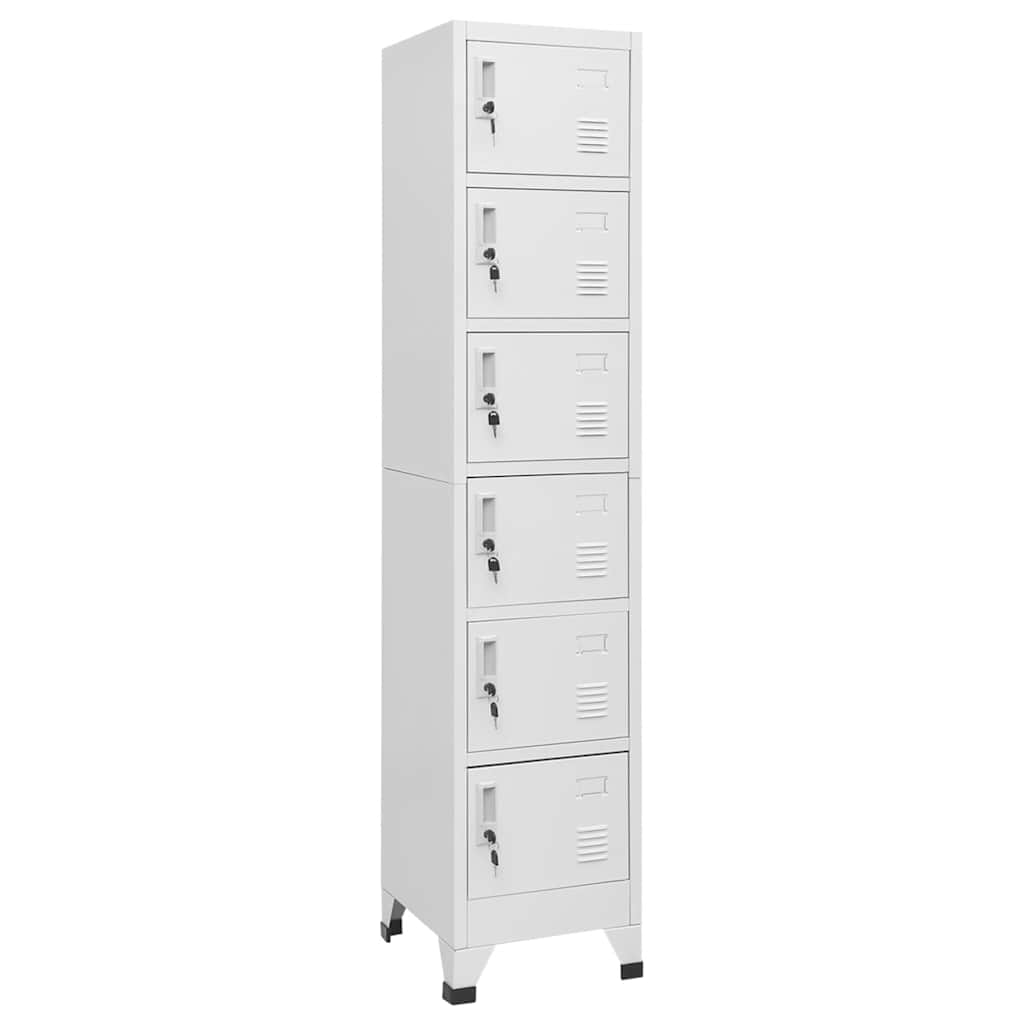 Schließfachschrank Hellgrau 38x40x180 cm Stahl