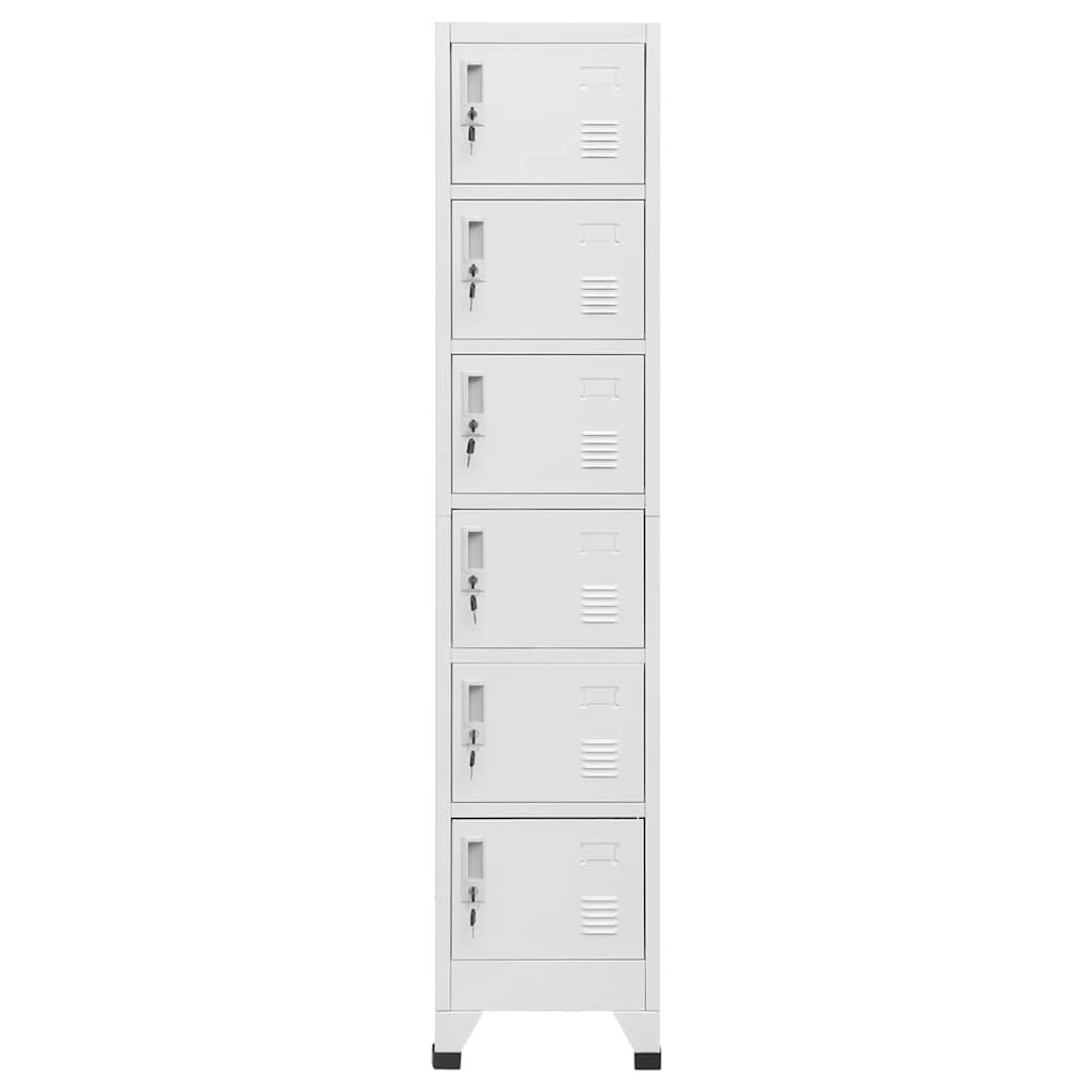 Schließfachschrank Hellgrau 38x40x180 cm Stahl