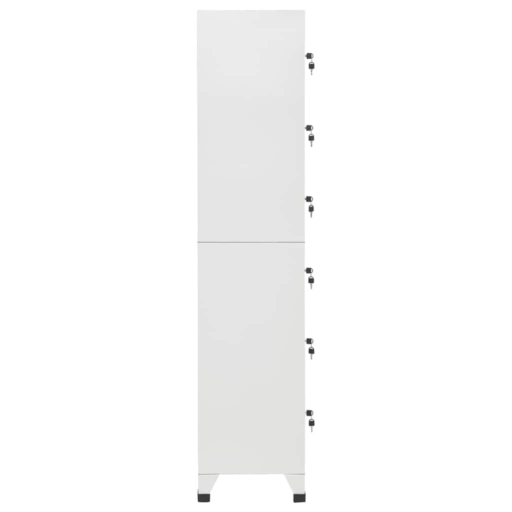 Schließfachschrank Hellgrau 38x40x180 cm Stahl