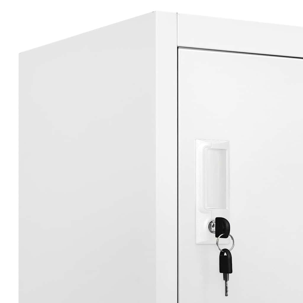 Schließfachschrank Hellgrau 90x40x180 cm Stahl