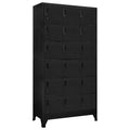 Schließfachschrank Schwarz 90x40x180 cm Stahl