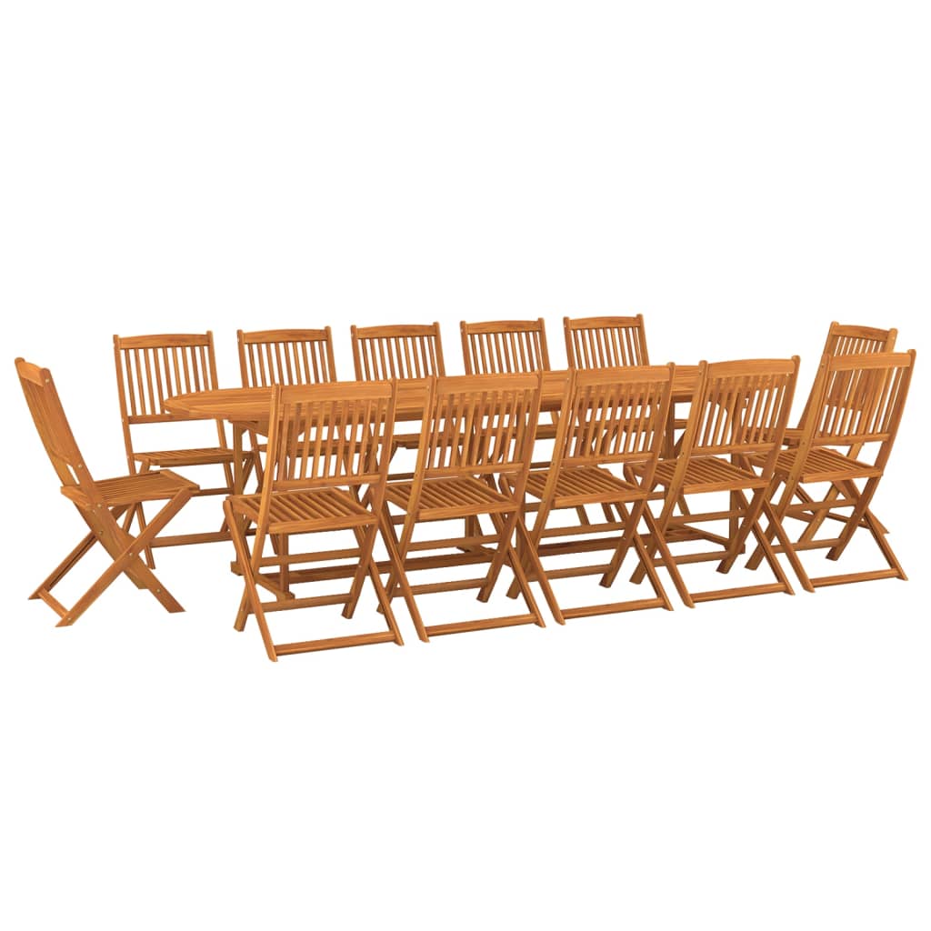 13-tlg. Garten-Essgruppe 280x90x75 cm Massivholz Akazie