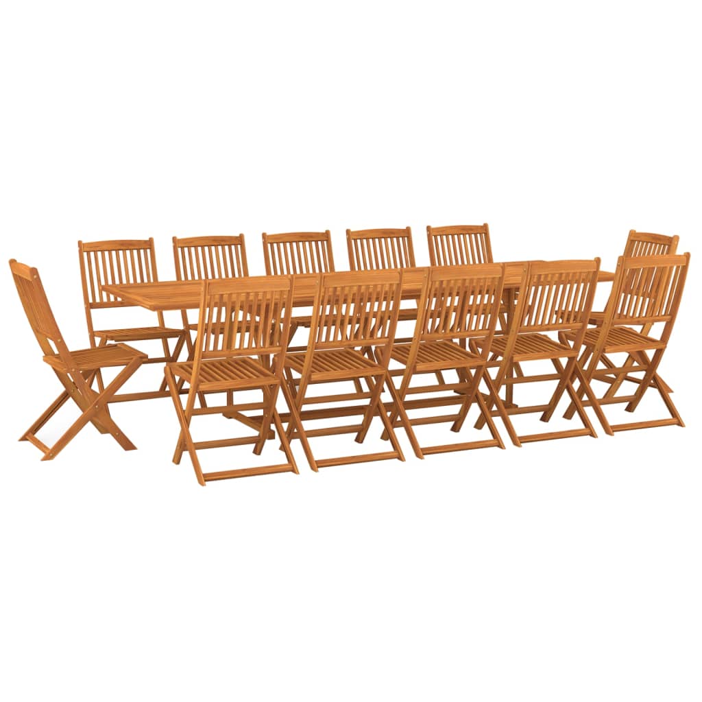 13-tlg. Garten-Essgruppe 280x90x75 cm Massivholz Akazie