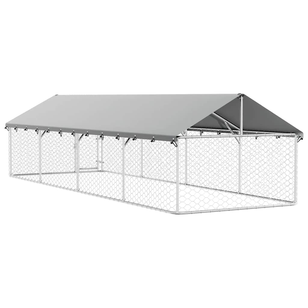 Outdoor-Hundezwinger mit Dach 600x200x150 cm