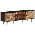 TV-Schrank 140x30x46 cm Rohes Mangoholz und Massivholz Akazie