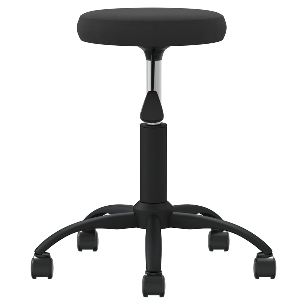 Massagehocker Samt Schwarz