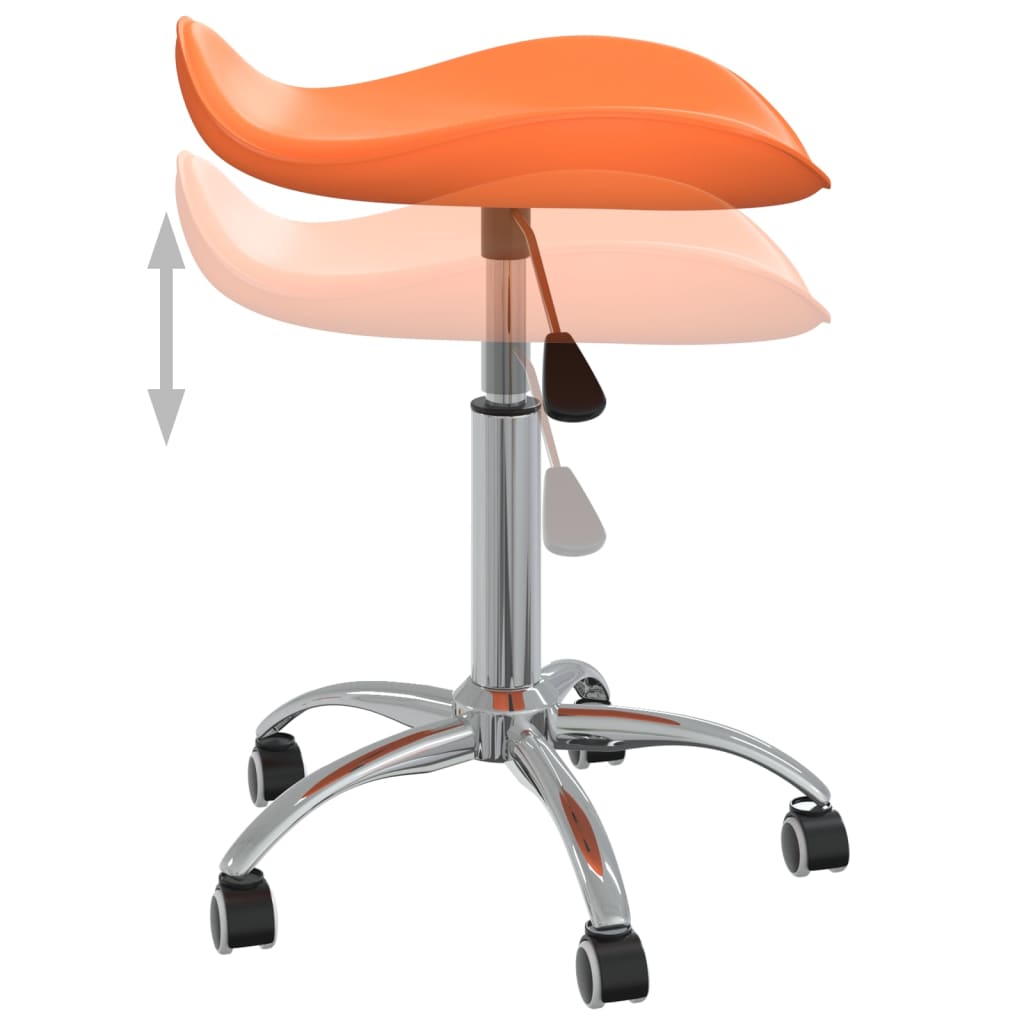 Esszimmerstuhl Drehbar Orange Kunstleder