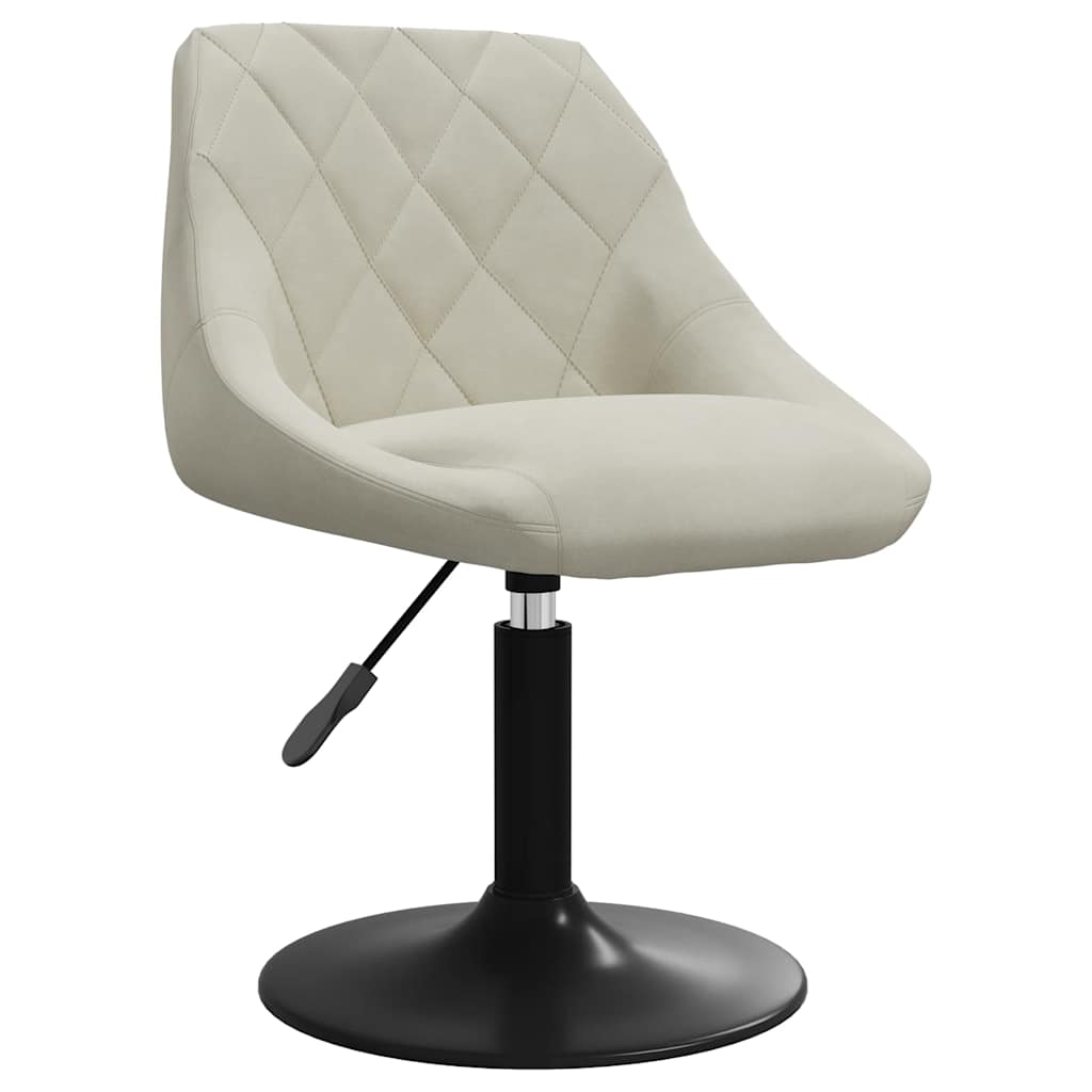 Esszimmerstühle 6 Stk. Drehbar Creme Samt