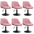 Esszimmerstühle 6 Stk. Drehbar Rosa Samt
