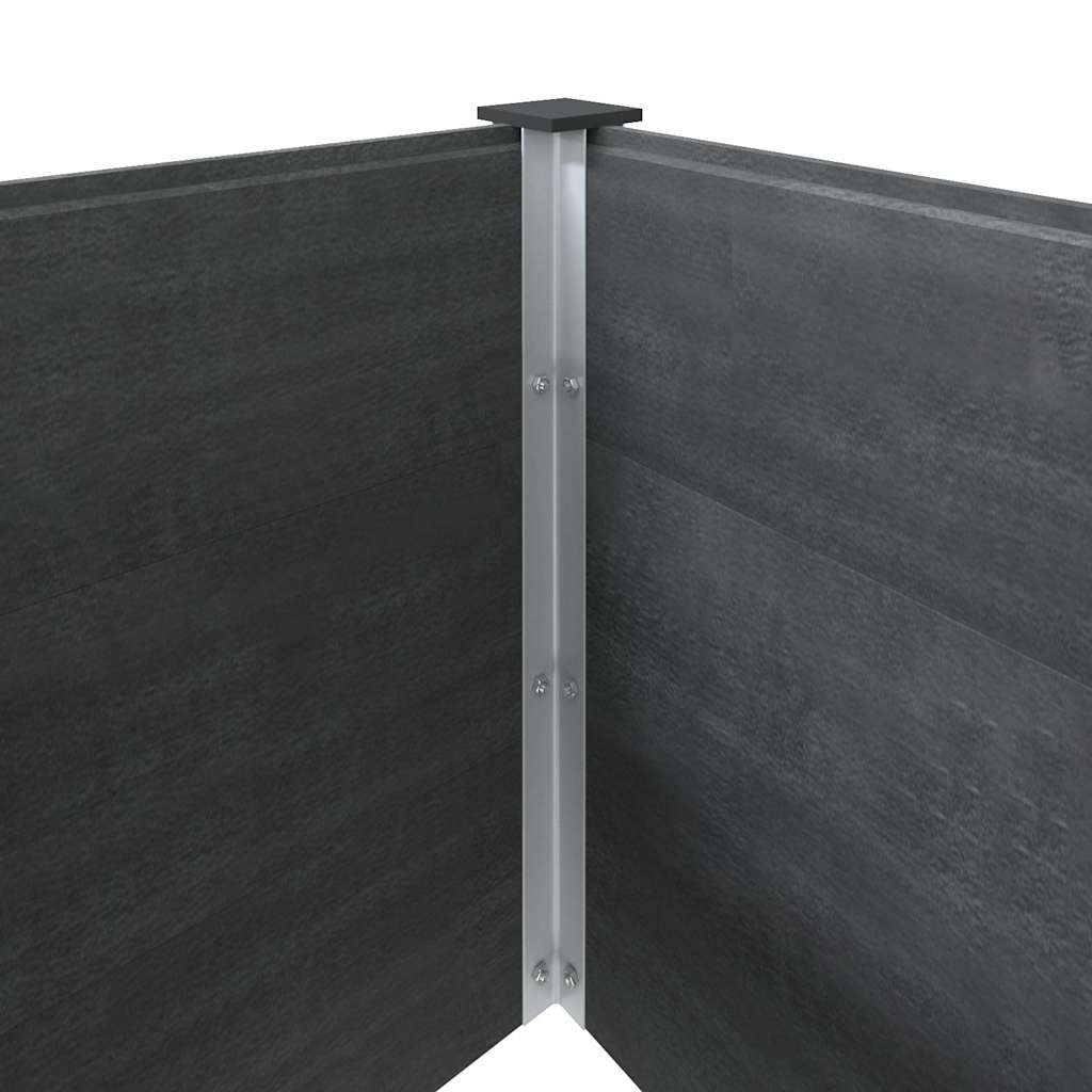 Garten-Hochbeet 200x100x91 cm WPC Grau