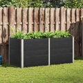 Garten-Hochbeet 200x100x91 cm WPC Grau